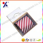 High quality paper gift box tie packaging box with clear window magnet closure