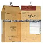 perfectly printed kraft paper box with PVC window and handle