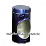 candy packaging tin box with clear pvc window