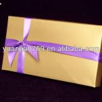 Elegant gold color handmade cardboard tie box packaging