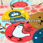 Round cartoon hang tag for suitcase