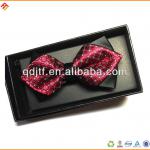 design glossy black gift paper box for bowtie