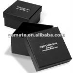 Black Paper cardboard necktie storage box,paper necktie box,neckties necktie packaging box with silver hot stamping foil logo
