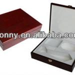 OEM silk-screen logo wooden bow tie gift boxes