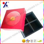 customized red paper gift packing box wedding favors box with divider