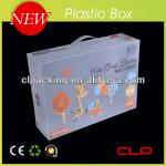 Customized pp plastic gift box/clear plastic shoe boxes wholesale