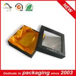 gold satin gift box,gold satin gift box with pvc window