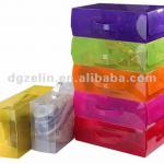 color transparent plastic shoe box