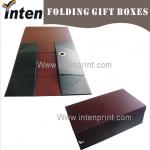 black shoes packing flat gift box