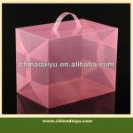 eco-friendly clear plastic shoe box with handle