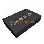 Matte black box with custom logo