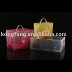transparent clear plastic folding storage shoe packaging box
