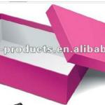 2012 promotional cheap custom pink paper shoe box