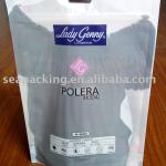 Stand up plastic packaging bag with zipper