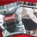 recycle silver zip lock aluminium foil bag,silver color bag