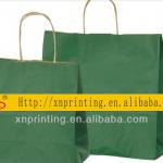 craft paper bag with full green color customized design