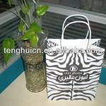 zebra print kraft craft paper bag