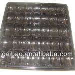Disposable plastic tray for chocalate