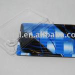 Disposable Fashion blue to go plastic sushi tray with transparent lid