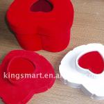 heart shape flocking plastic tray