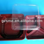 Transparent disposable take away plastic food box