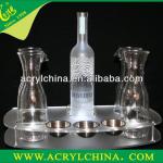 Customized Logo Glass Bottle Specific Trays or Plexiglass service tray