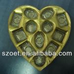 clear plastic blister tray,lovely golden blister tray for chocolate