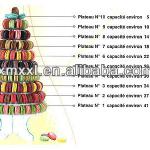 macaron display stand pvc clear plastic trays with 10 layers levels