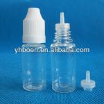 2013 Hotsale Empty BE-11 10ml pet needle tips dropper bottles with Childproof Cap (for E-liquid Bottle)