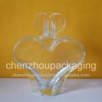 ZB1053 new design heart shape glass perfume bottle 90ml