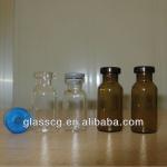 Amber clear medicine glass bottle