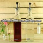 glass olive oil bottle ,square glass oil bottle, oil and vinegar dispenser