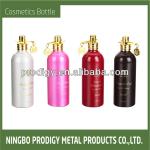 Black Cosmetics Aluminum Bottle With Spray