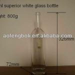 Superior White Glass 750ml vodka bottle