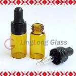 high-grade small essential oil glass bottle with glass dropper