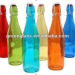 color juice glass bottle with lid