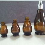 single calabash shape packaging glass essential oil bottle