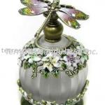 Dragonfly decoration glass perfume bottle