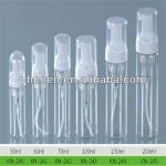 50ml/60ml/70ml/150ml/200mlTransparent PET cosmetic foam pump bottle/ lotion pump bottle