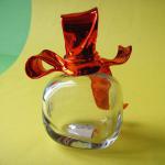 50ml perfume glass bottle shaped like apple with gifted cap