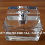 2014 classic wholesale 50ml rectangle shaped clear perfume glass bottle with clear Plastic cap