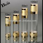 BEST-3603/Airless Bottle/15,30,50,100ml shinning knurled airless bottle/airless bottle with pump