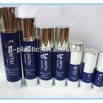 Blue Color Round Cosmetic Aluminum Plastic Airless