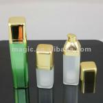 Clear plastic airless cosmetic bottle
