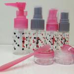 plastic bottle travel set