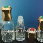roll on glass bottle with alu lid Octagonal glass roll on bottle