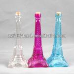Eiffel Tower Colored Perfume Glass Bottle With Cork