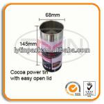 Cocoa food grade tin can
