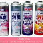 Aerosol Tin Can With 4 color printing used for deodorization