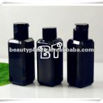 black colour square shape plastic shampoo bottle 60ml